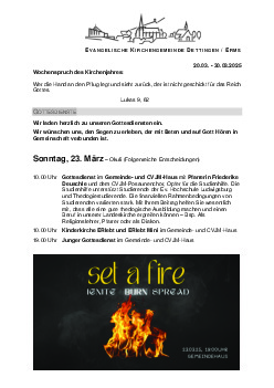 Kirchliche Nachricht