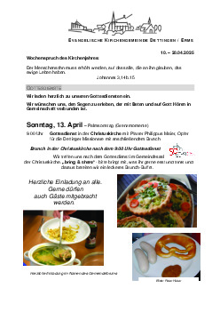 Kirchliche Nachricht