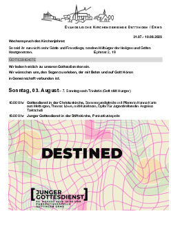 Kirchliche Nachricht