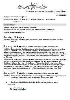 Kirchliche Nachricht