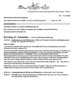 Kirchliche Nachricht