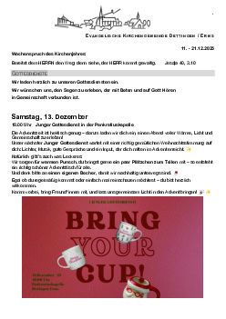 Kirchliche Nachricht