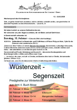 Kirchliche Nachricht