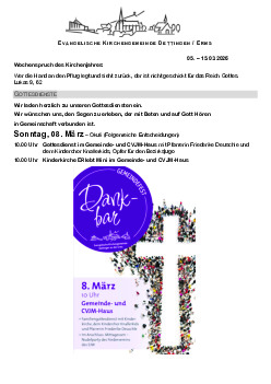 Kirchliche Nachricht