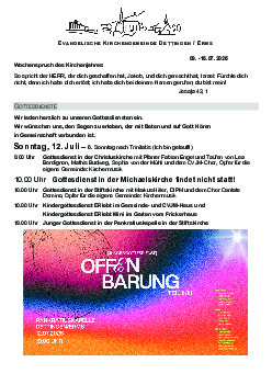 Kirchliche Nachricht