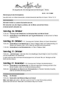 Kirchliche Nachricht